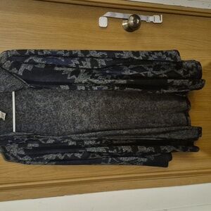 Isela Black and Gray Knit Cardigan